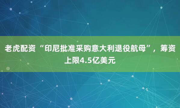 老虎配资 “印尼批准采购意大利退役航母”,筹资上限4.5亿美元